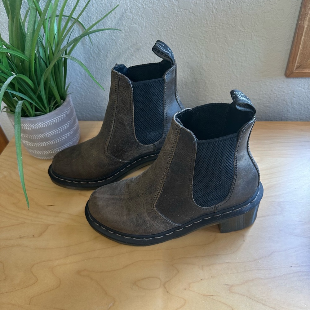 Dr. Martens Dark Brown Leather Ankle Boots - Picture 5 of 5